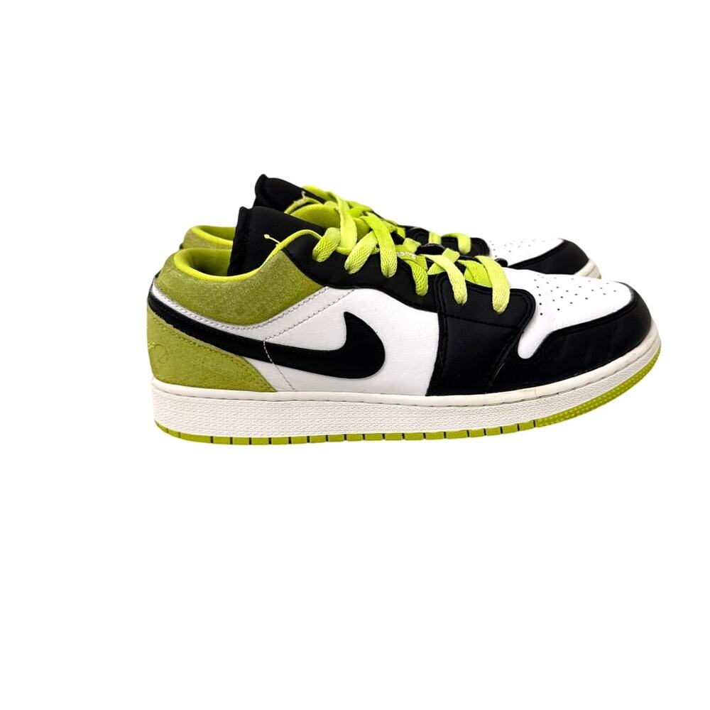 Jordan Shoes Jordan 1 Low 'Black Cyber' Black Green Sneakers Size Youth 7